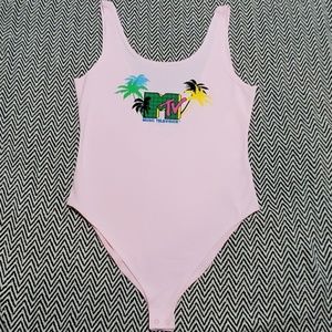 MTV pink leotard (L)